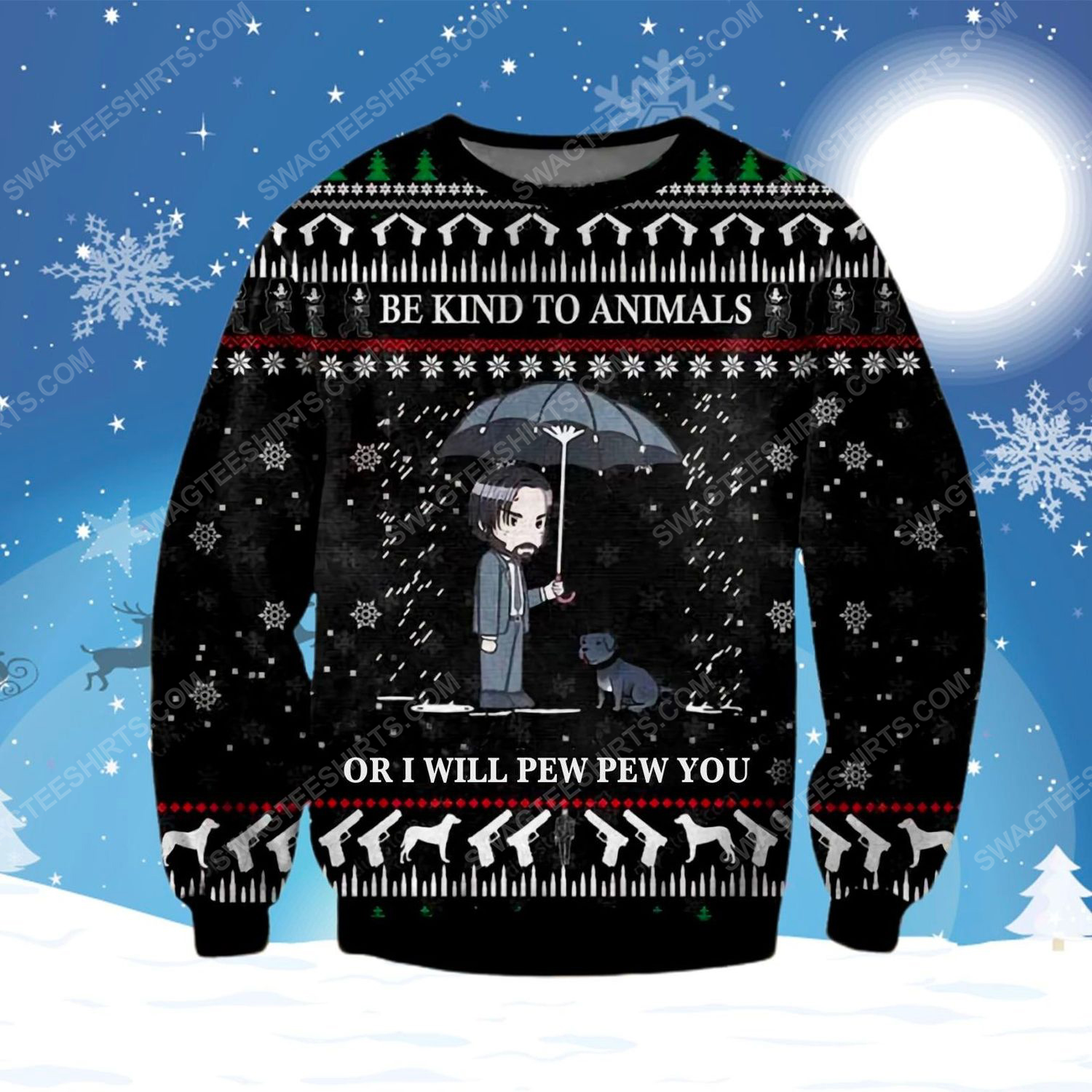 [Special Edition] John Wick Be Kind To Animals Ugly Christmas Sweater – Maria