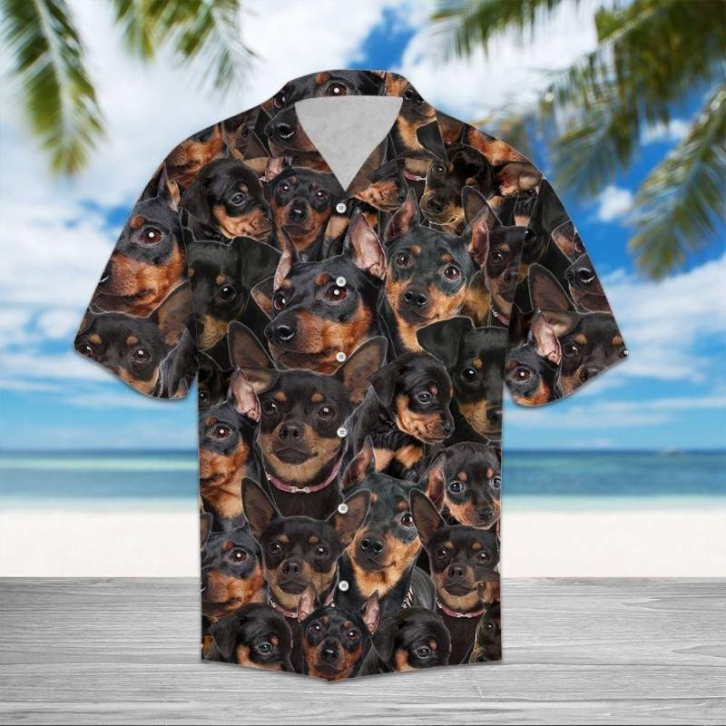 Artsyhomes Miniature Pinscher Awesome Hawaiian Ha84906