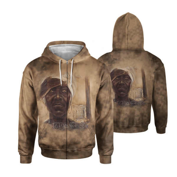 Black History Month The Free Negro In Virginia 1619-1865 All Over Print 3D Unisex Zip Up Hoodie Us Size