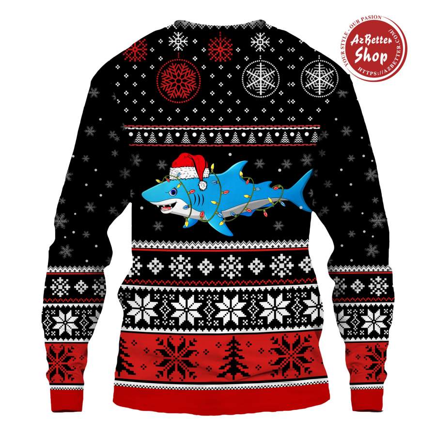 Shark Merry Xmas 3D Sweatershirt