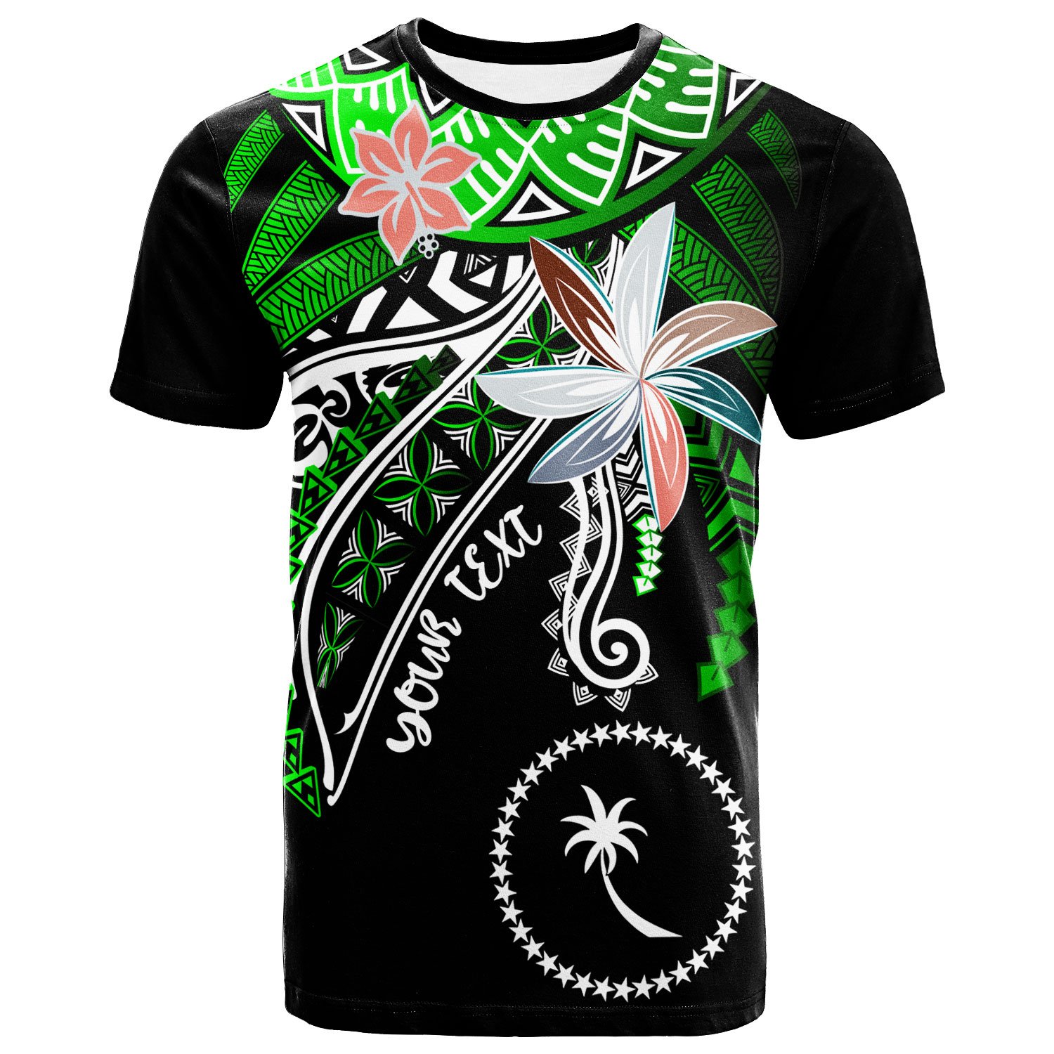 Chuuk Custom Personalised  T-Shirt – Fanciful Forest Green Color – BN20