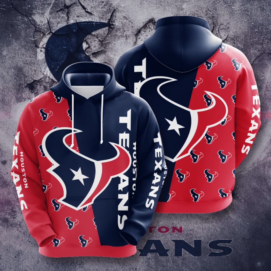 3D DIGITAL PRINT SPORTS SWEATSHIRT PULLOVER HOODIES HOUSTON TEXANS