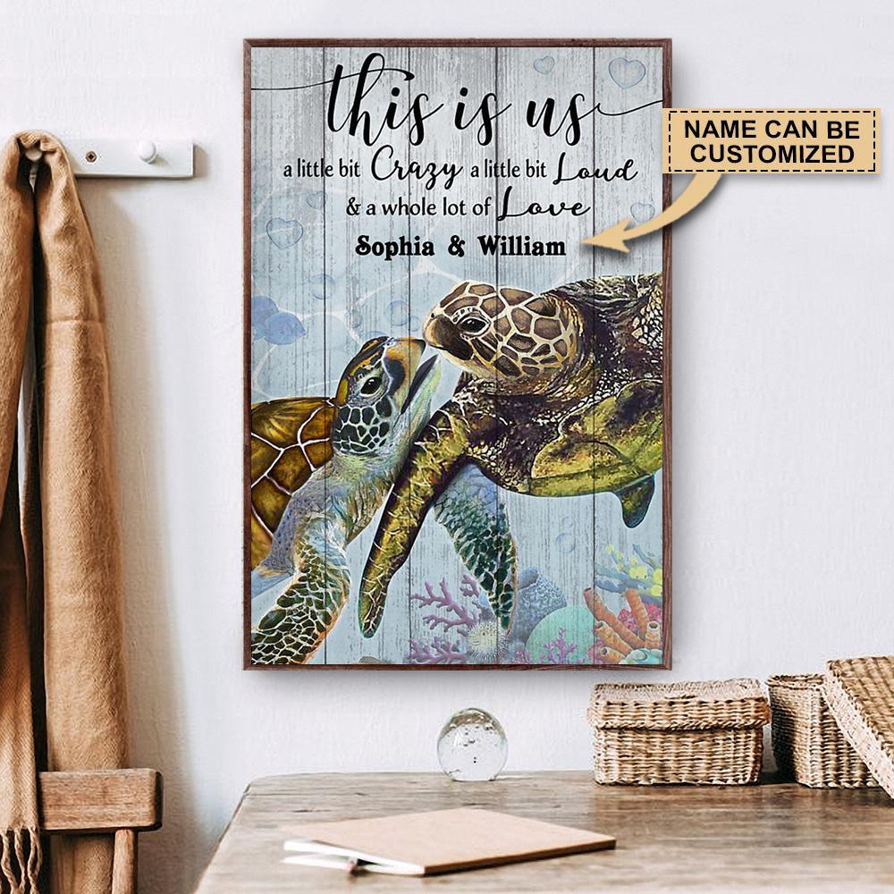 Aeticon Gifts Personalized Sea Turtle This Is Us Canvas Mom Dad Gift Home Decor