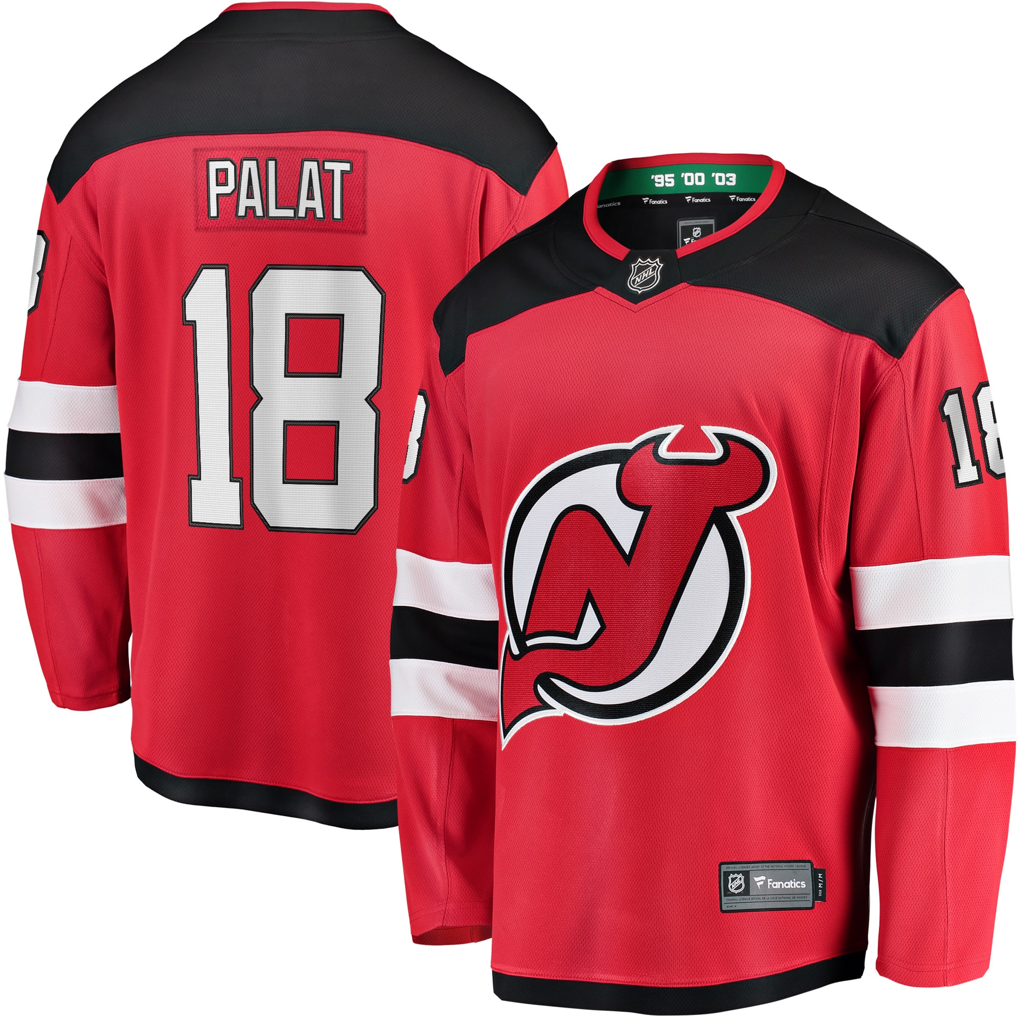 Men's New Jersey Devils Ondrej Palat Red Home Breakaway Player Jersey