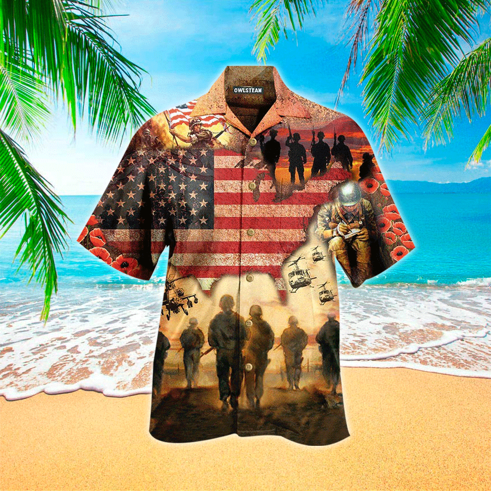 Veteran Blood Sweat Hawaii Shirt Aloha Ha41268