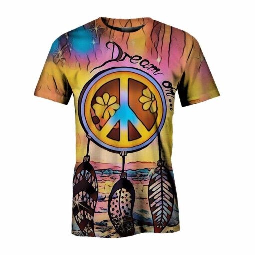 Hippie Dream Catcher Dream On 3D All Over Printed Shirts For Men And Women, Gift For Hippie Lover, Hippie Soul