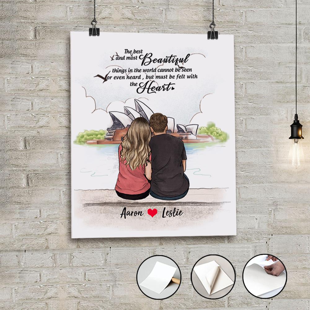 Personalized Couple Peel & Stick Poster Gifts For Him For Her – Love Quotes