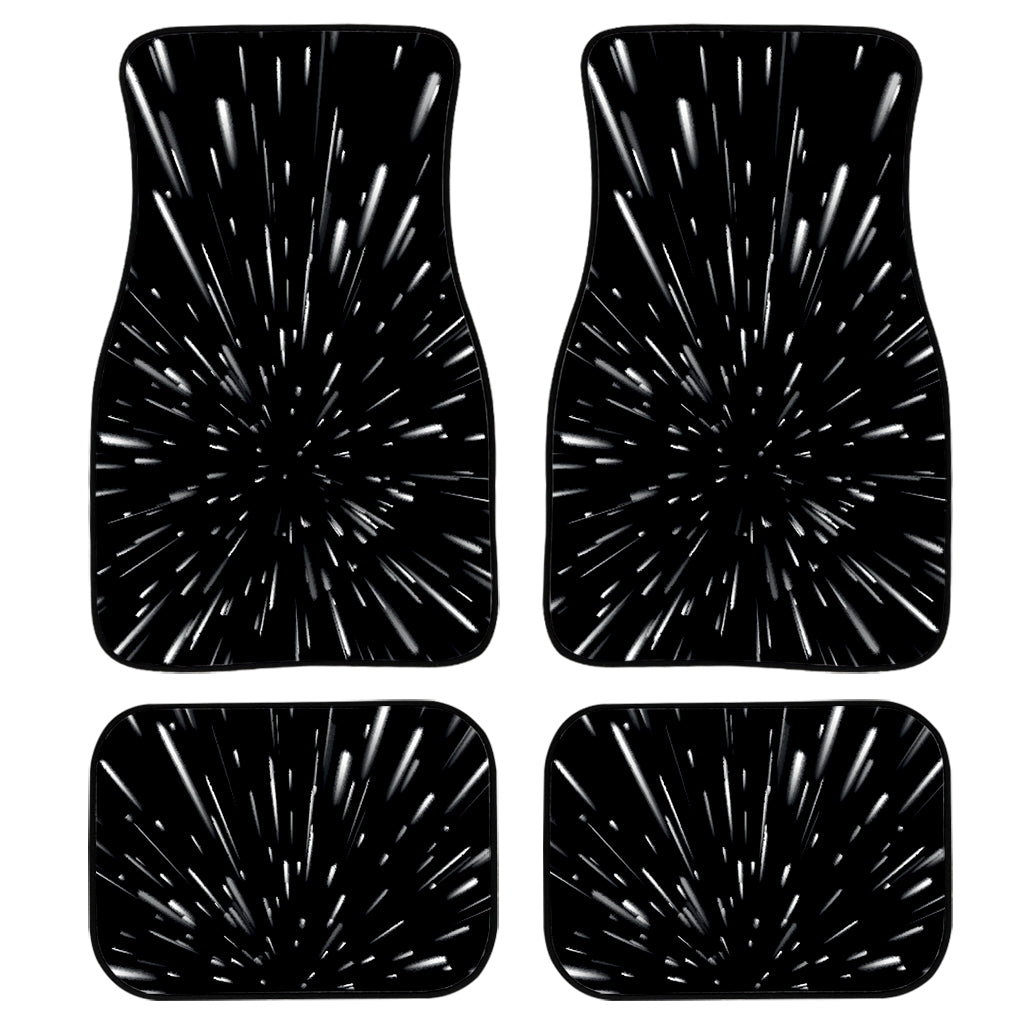 Galaxy Hyperspace Print Front And Back Car Floor Mats, Front Car Mat