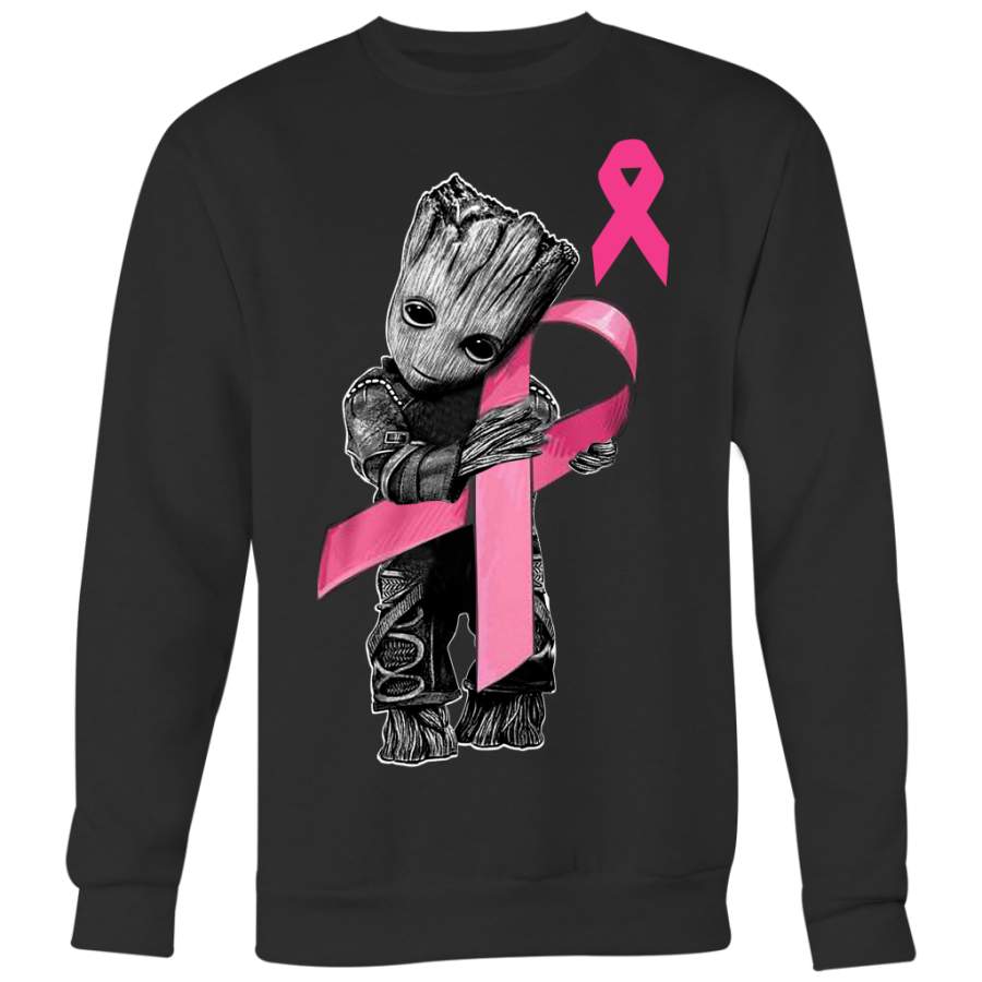 Breast Cancer Awareness Shirt, Baby Groot Hug Shirt