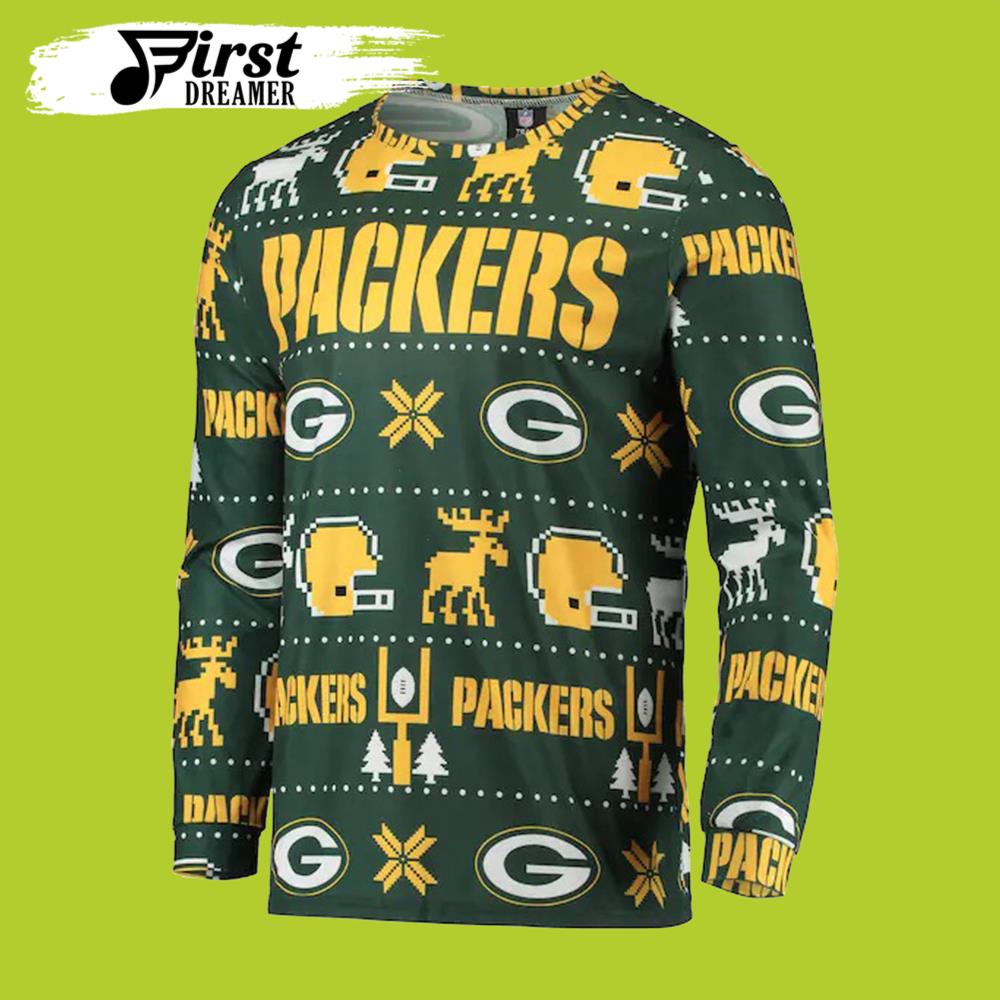 Merry Green Bay Packers Gift For Fan Ugly Wool Sweater Christmas