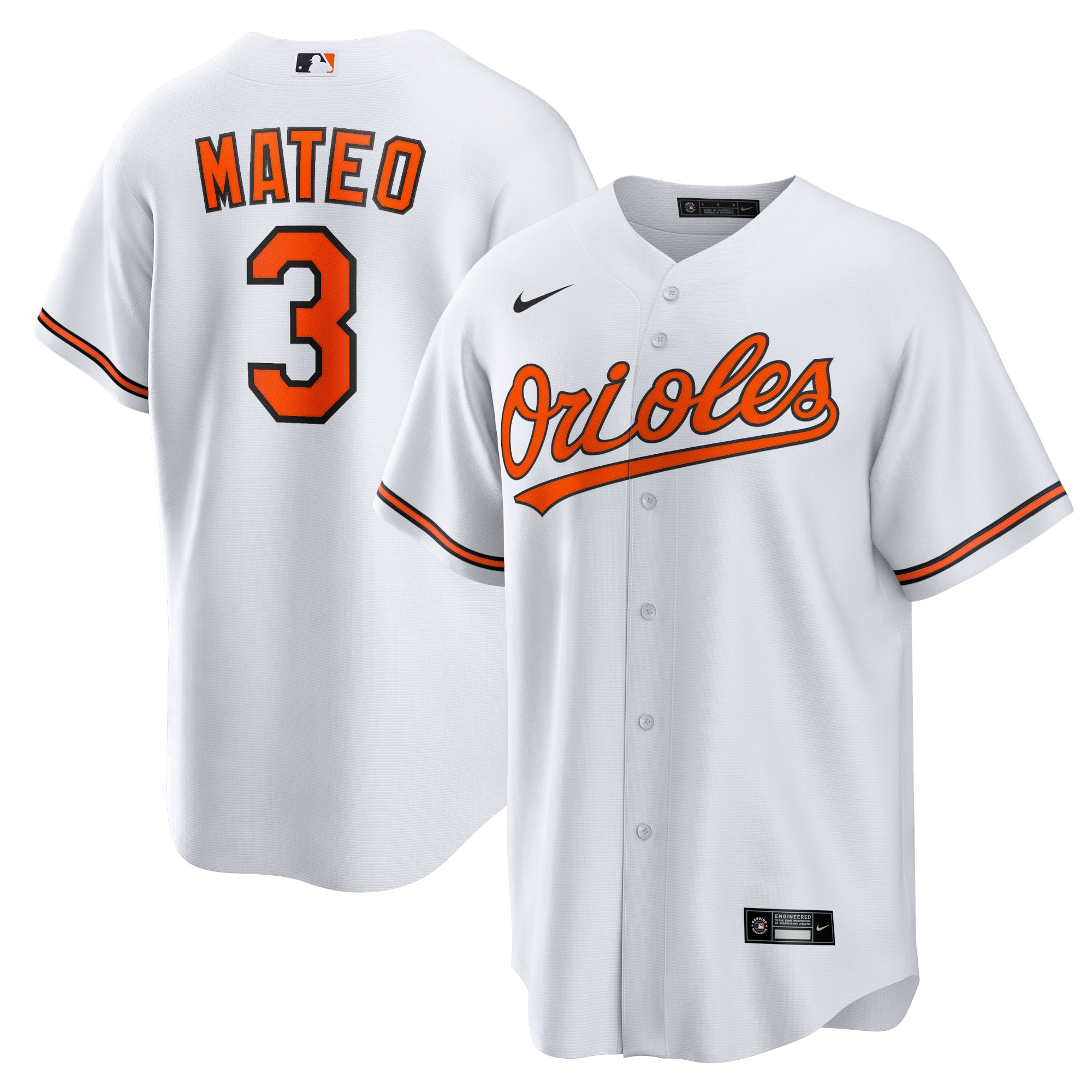 Men’s Baltimore Orioles Jorge Mateo White Player Jersey