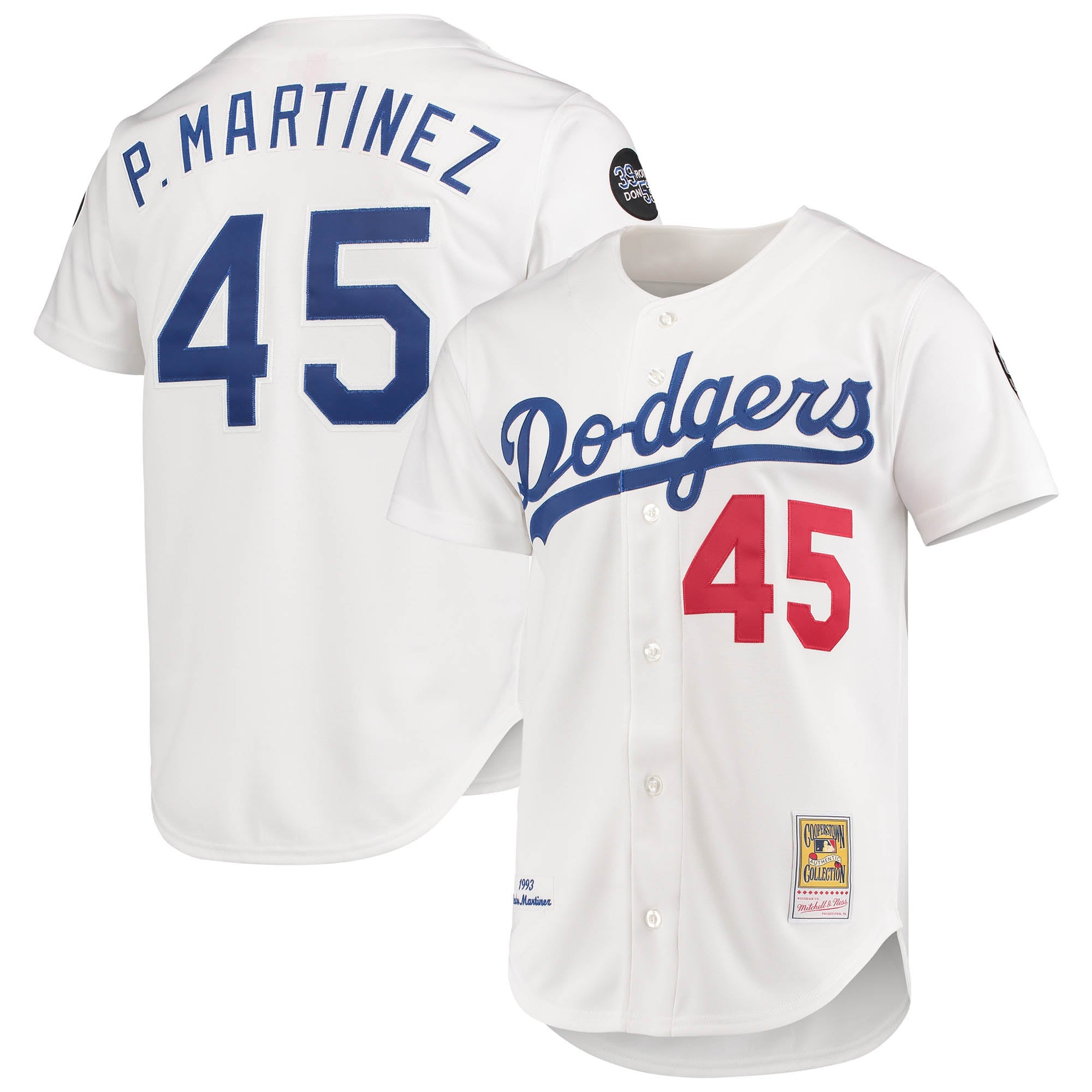 Pedro Martinez Los Angeles Dodgers Mitchell & Ness 1993 Cooperstown Collection Home Authentic Jersey – White