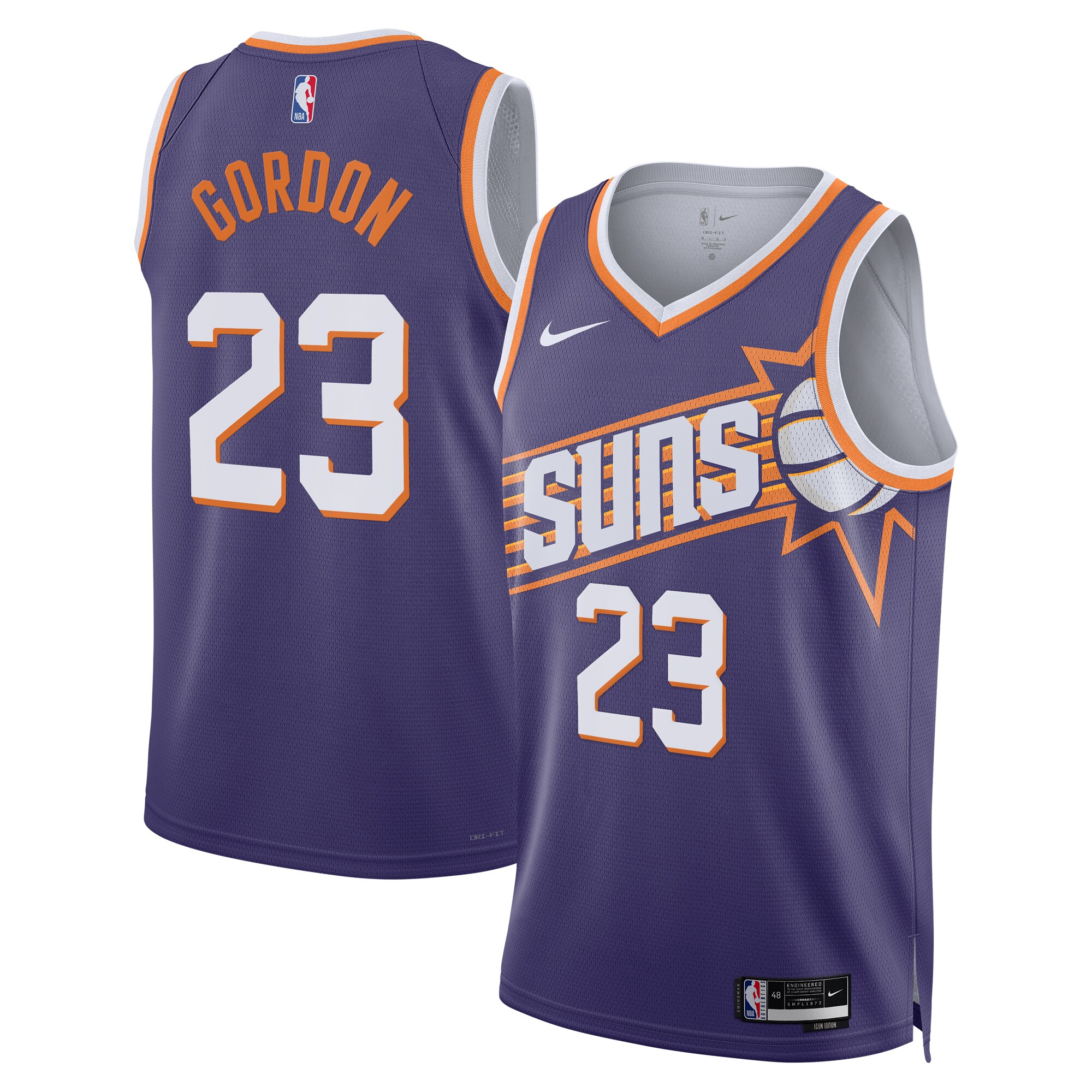 Phoenix Suns Icon Edition Swingman Jersey – Purple – Eric Gordon – Unisex