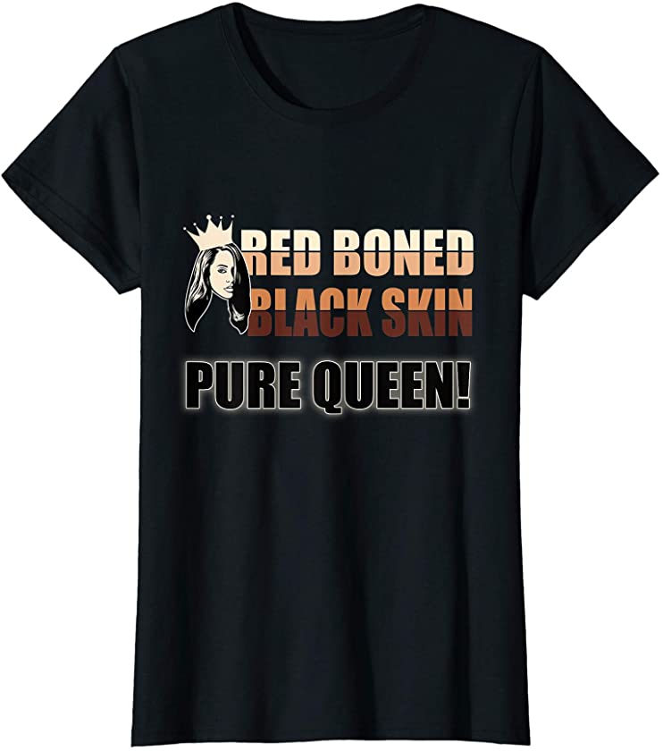 Womens Melanin Queen Tee African American Strong Black Natural T-Shirt