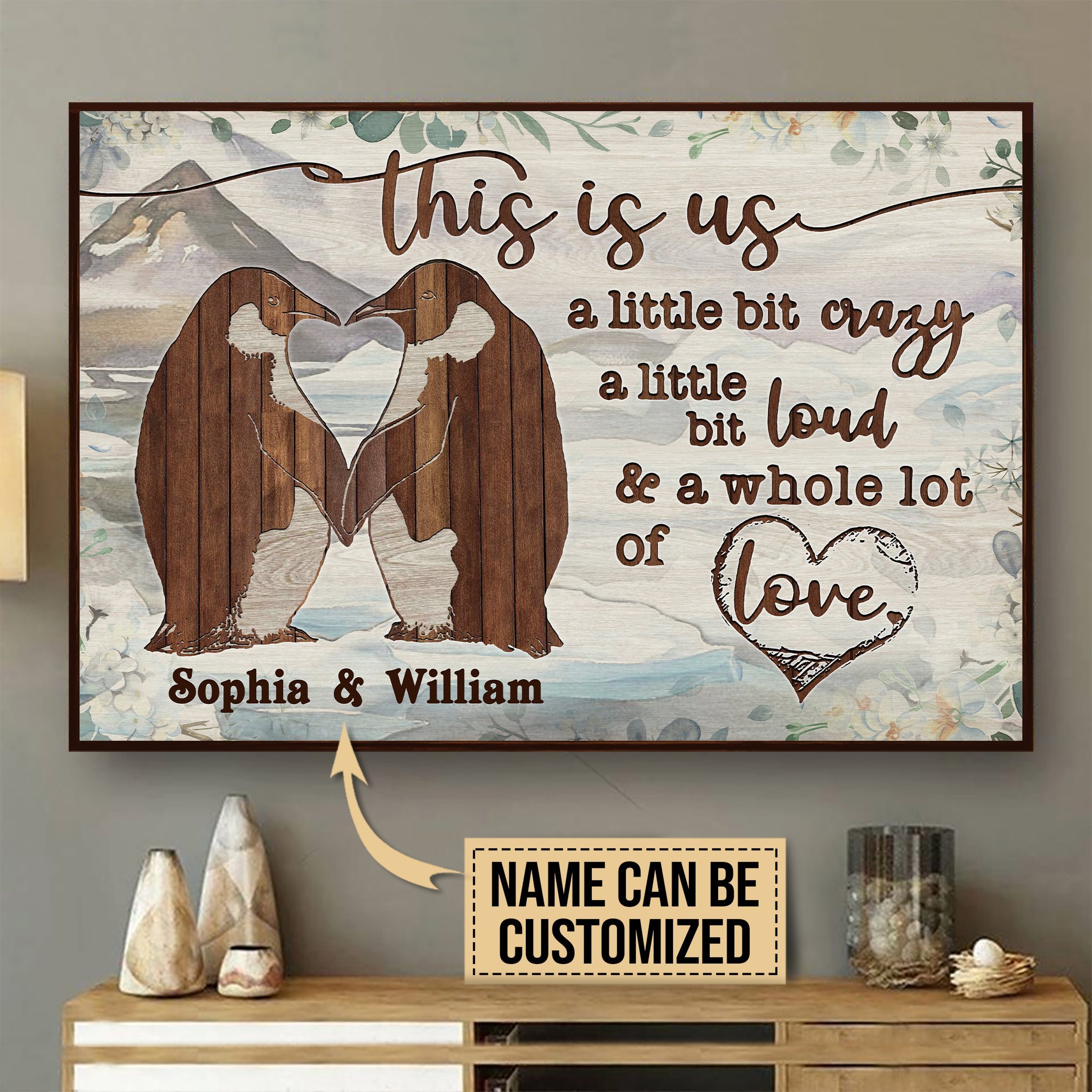 Personalized Canvas, Custom Canvas Prints Penguin Pallet This Is Us Poster And Canvas, Wall Decor, Wall Art, Canvas Instructure, Wall Art