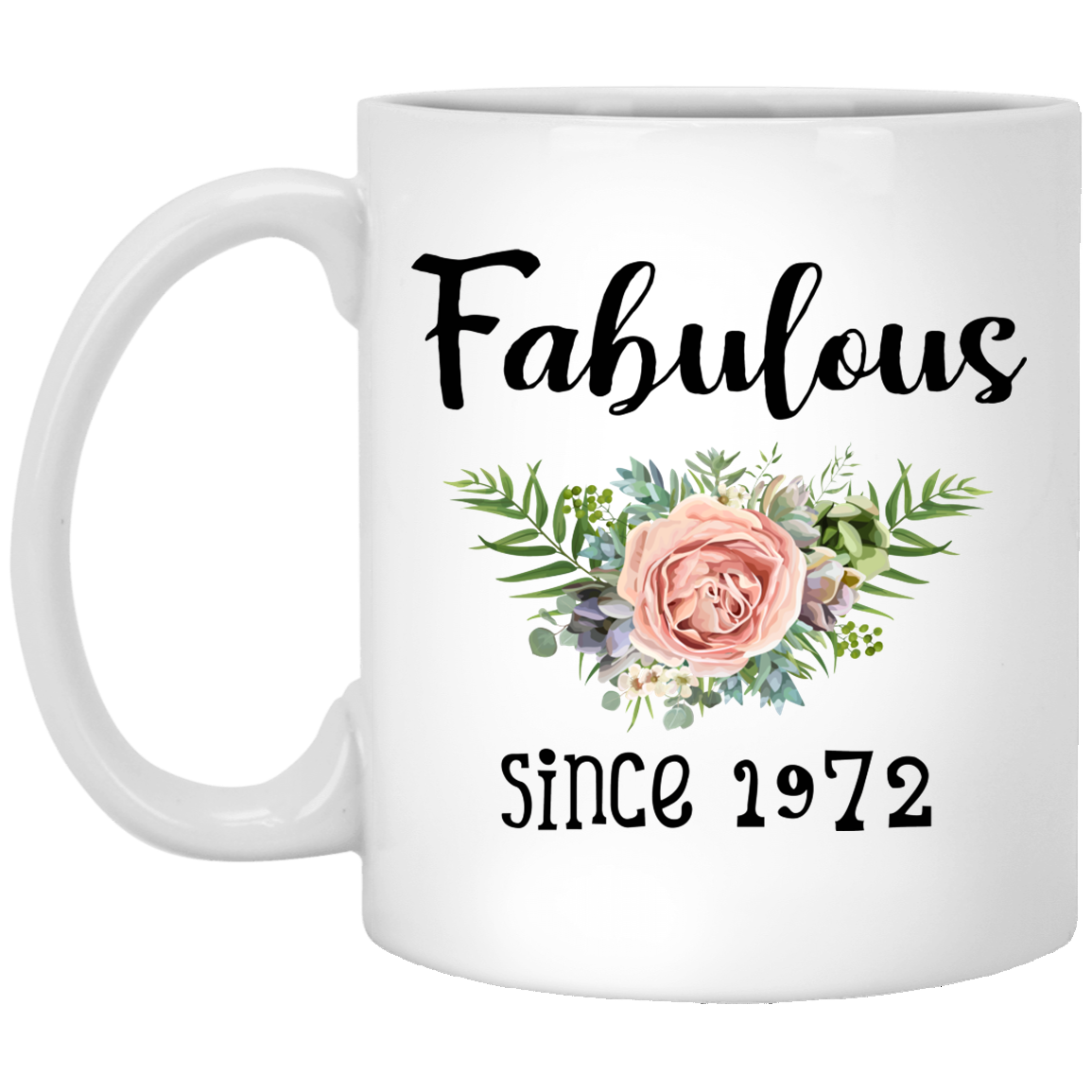 50th-birthday-gift-ideas-for-women-fabulous-since-1972-funny-coffee-mug