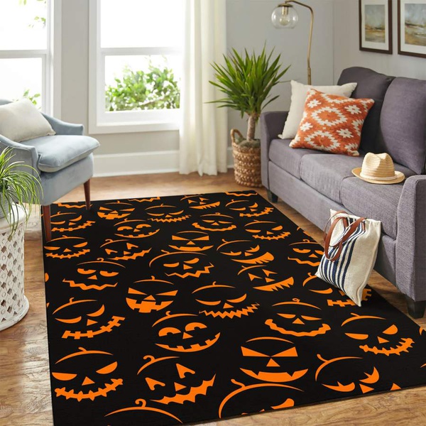 Halloween Face Pattern Carpet rug floor area rug – home decor – Bedroom Living Room decor