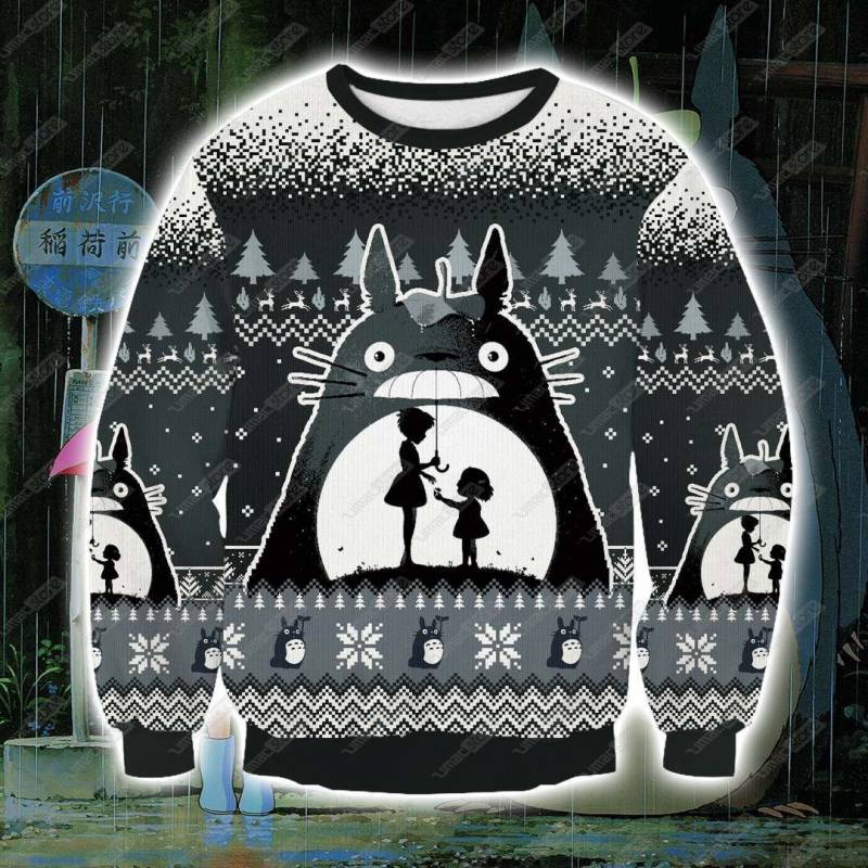 Totoro 2910 3D Print Ugly Christmas Sweatshirt