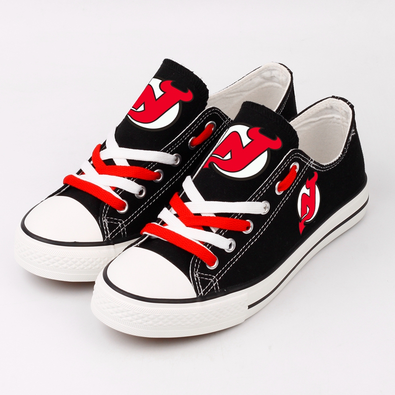 New Jersey Devils Shoes Cheap Low Top Canvas Shoes For Fans Style #3