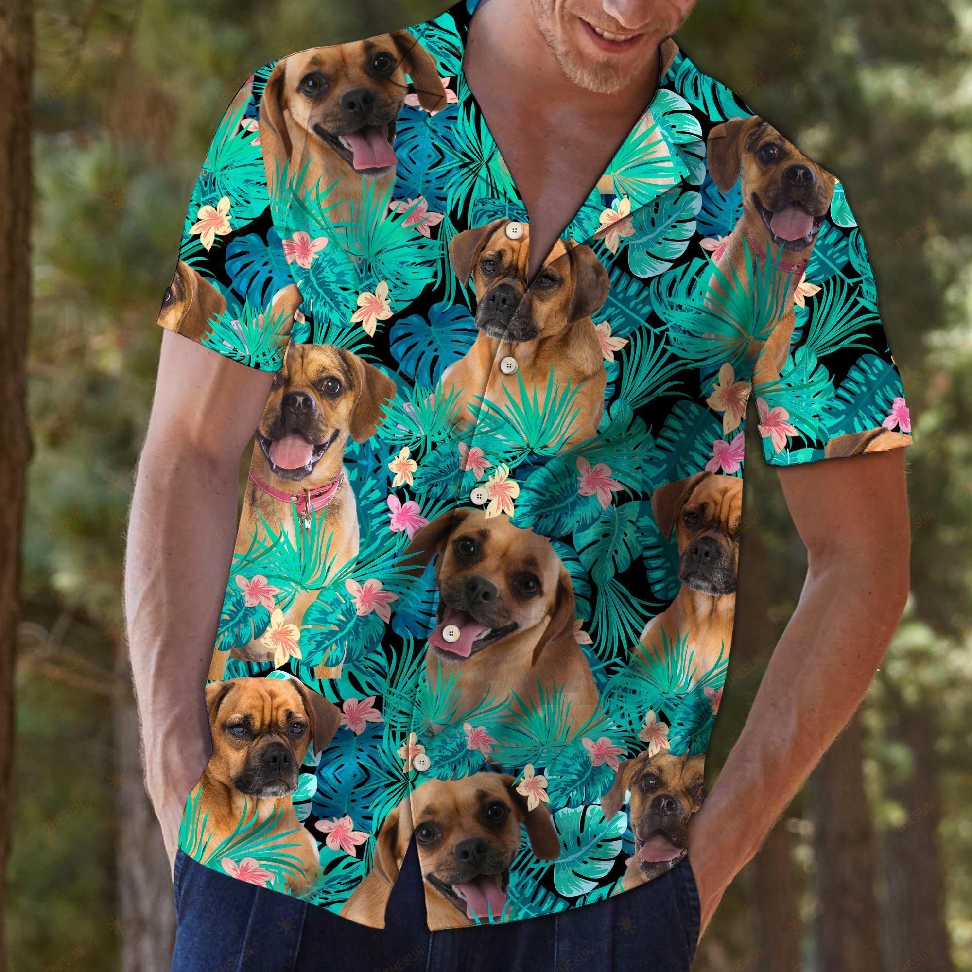 Puggle Tropical Hawaiian Shirt Ha20107