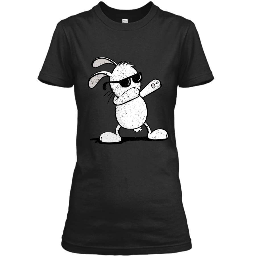 Dabbing Easter Bunny Boys Vintage T Shirt Dab Dance Ladies Custom