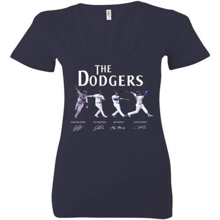 The Dodgers Abbey Road Signatures Los Angeles Dodgers Ladies Deep V-Neck