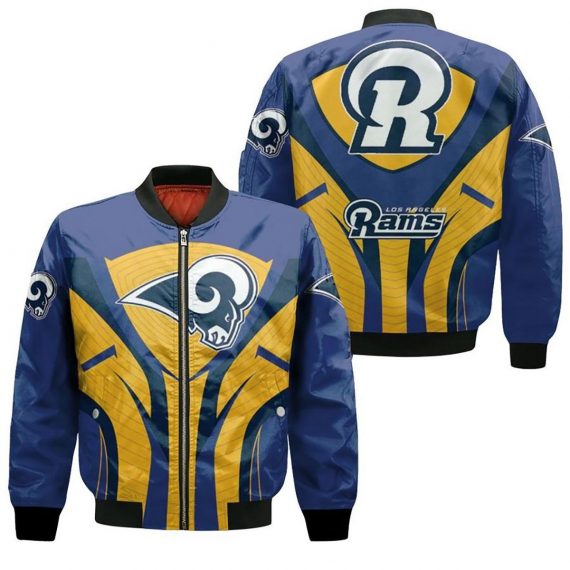 Gift Ideas For Fan Los Angeles Rams Mascot For Rams Fan 3D Jersey Bomber Jacket