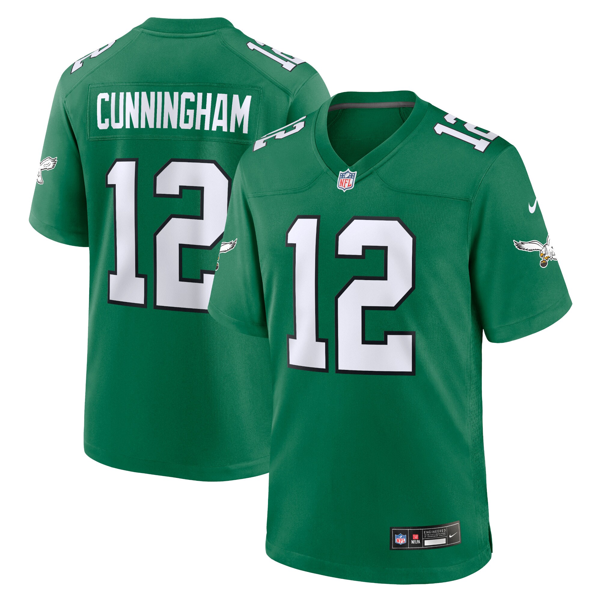 Randall Cunningham Philadelphia Eagles Alternate Retired Player Game Jersey – Kelly Green