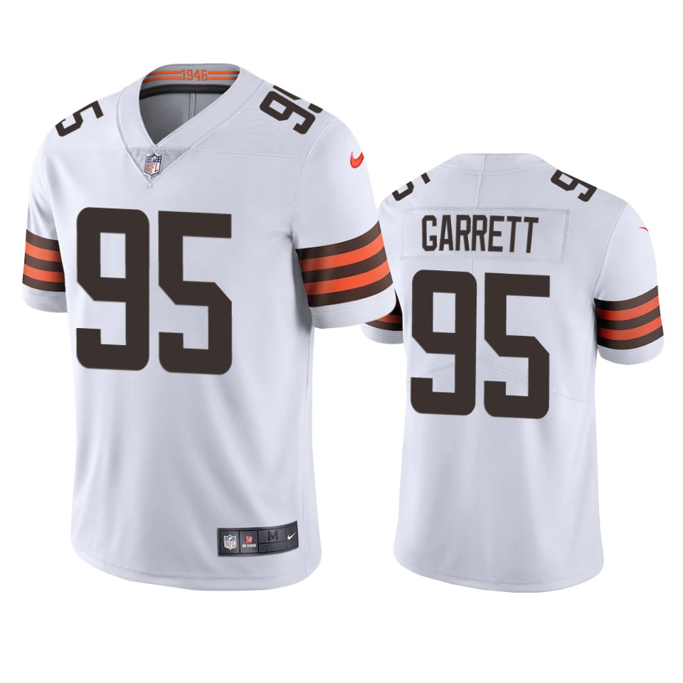 Cleveland Browns Myles Garrett White 2020 Vapor Limited Jersey – Mens