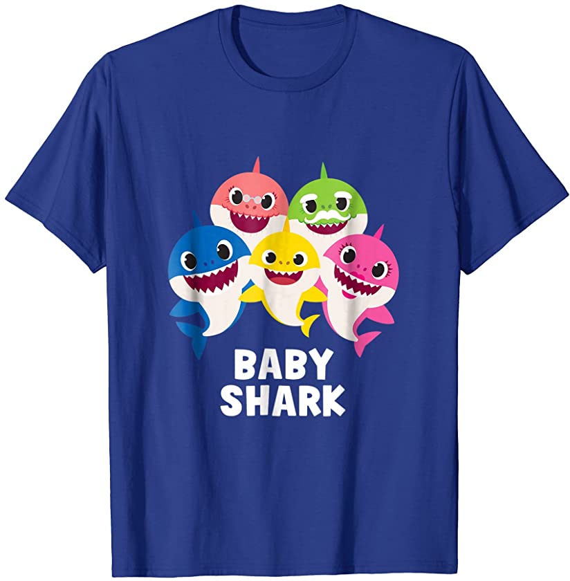 Baby Shark family t-shirt with text