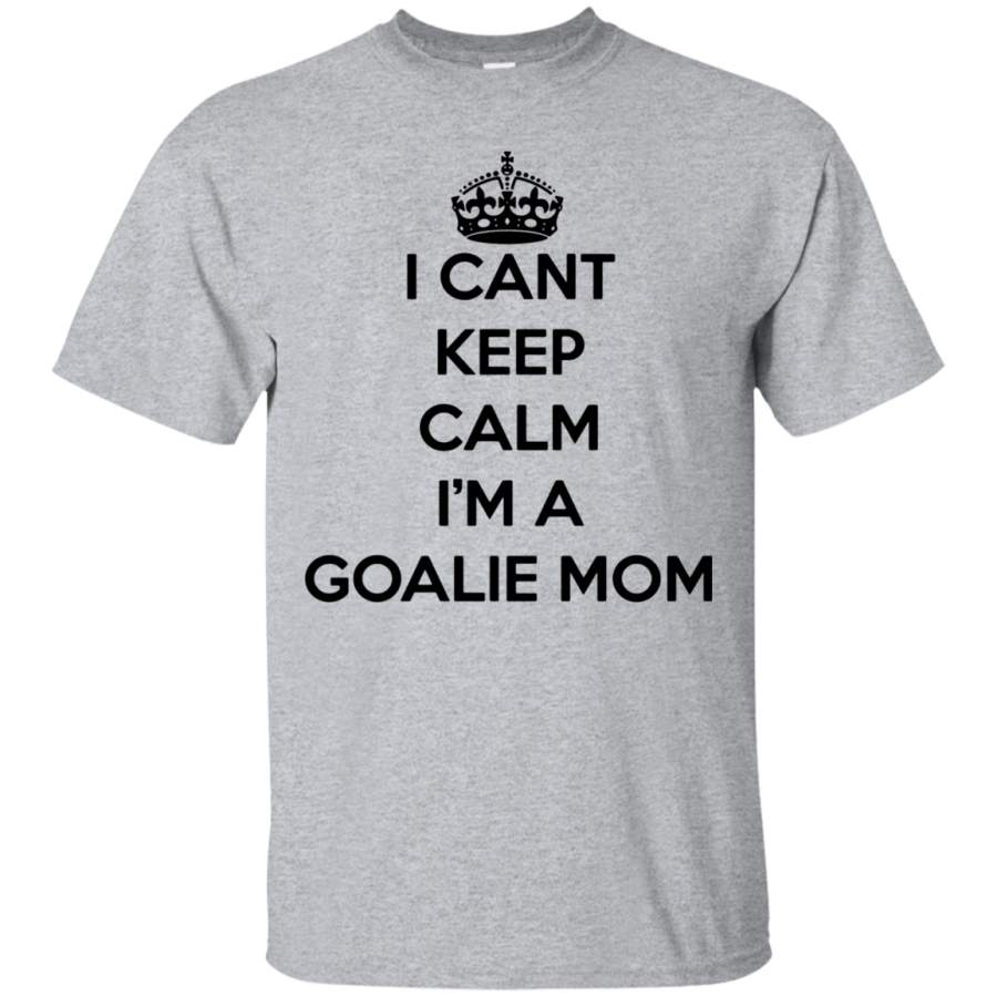 AGR Soccer tshirt-I can’t keep calm i’m a goalie mom black