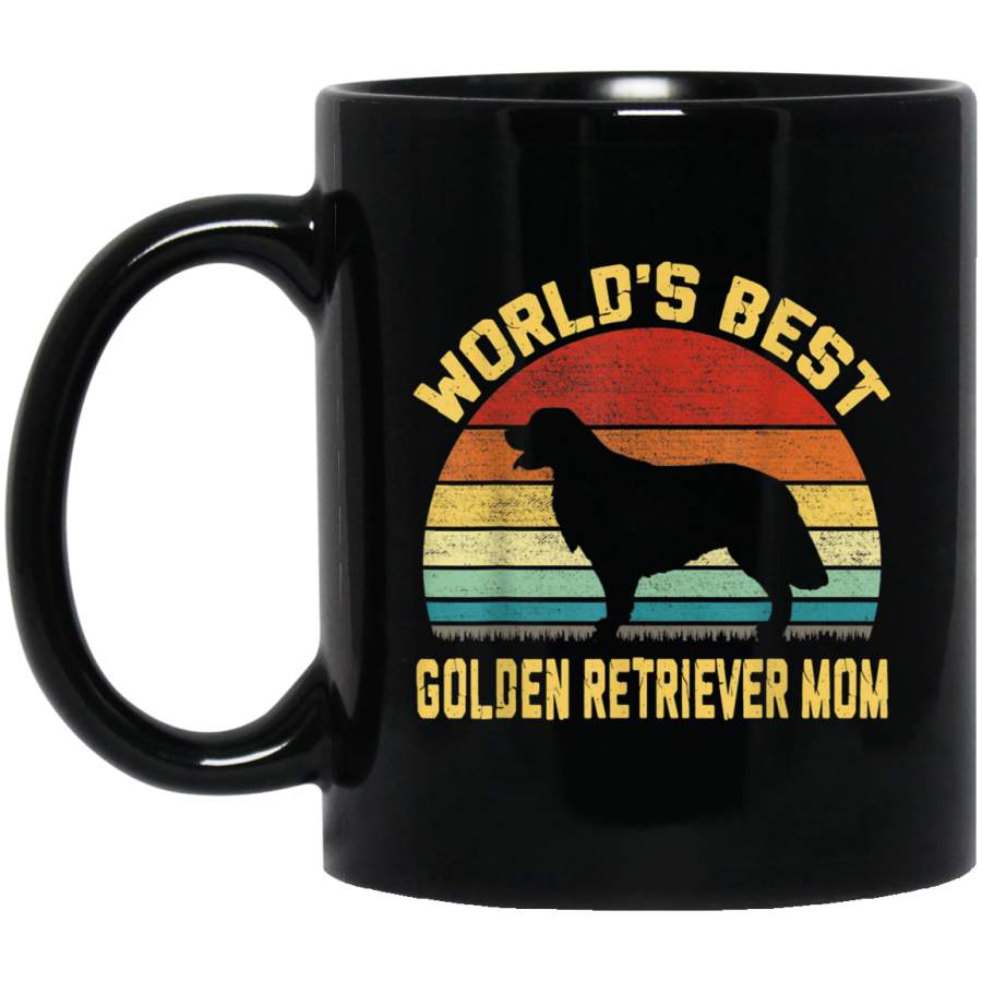 Vintage Worlds Best Golden Retriever Mom Mug