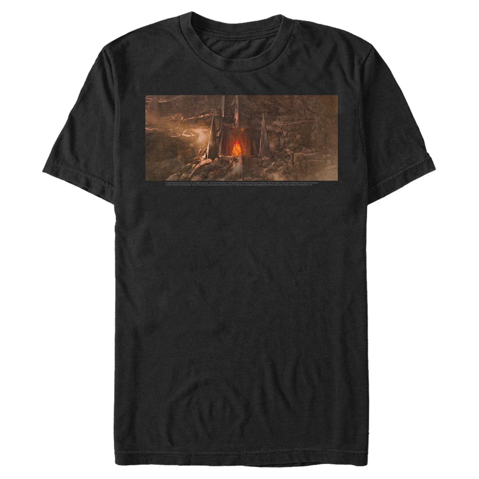 The Lord Of The Rings Men’S Fellowship Of The Ring Entrance To Mount Doom  T-Shirt