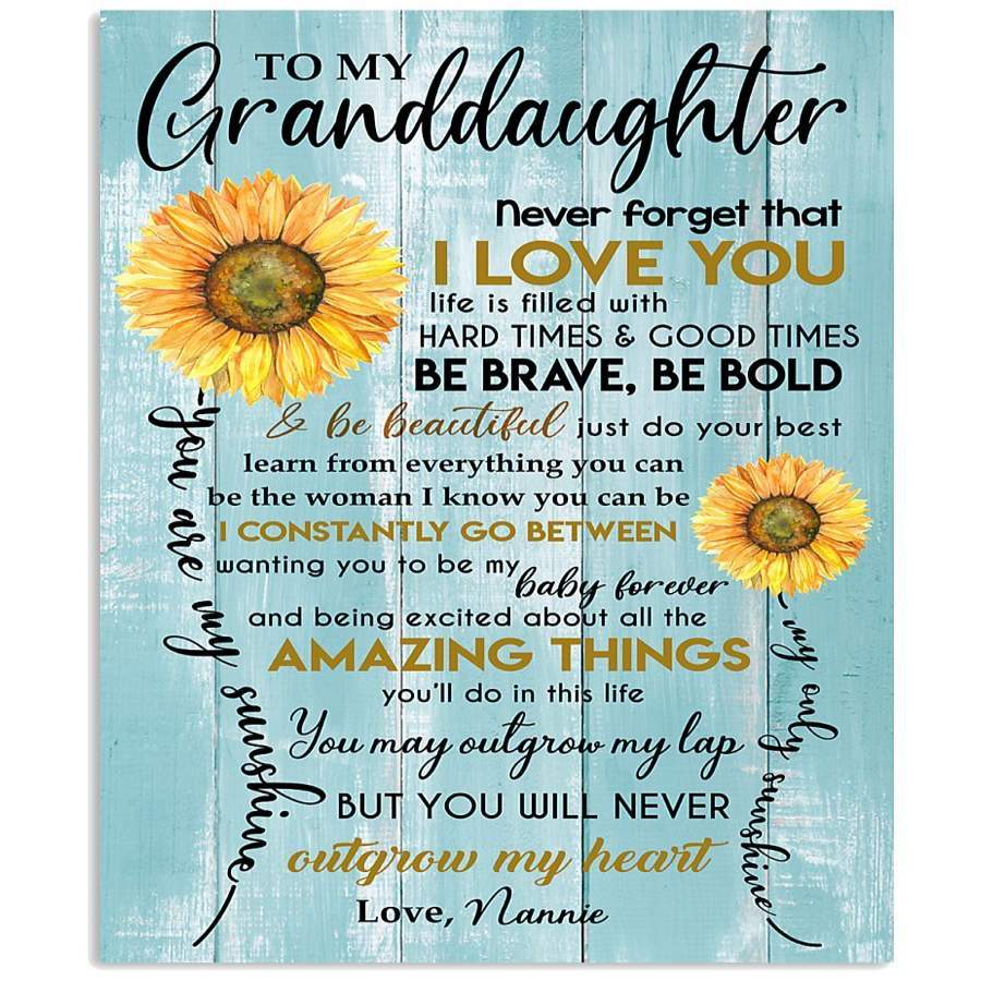 Never Forget That I Love You Quote Gift For Granddaughter From Nannie ...