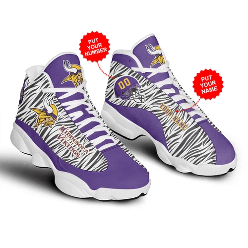 Knowing Minnesota Vikings Football Personalized Air Jordan 13 Printing Shoes Sneaker