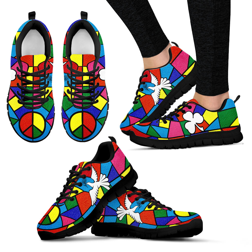 Irish Peace Dove Gl Sneaker Fashion Shoes Comfortable Walking Running Lightweight Casual Shoes