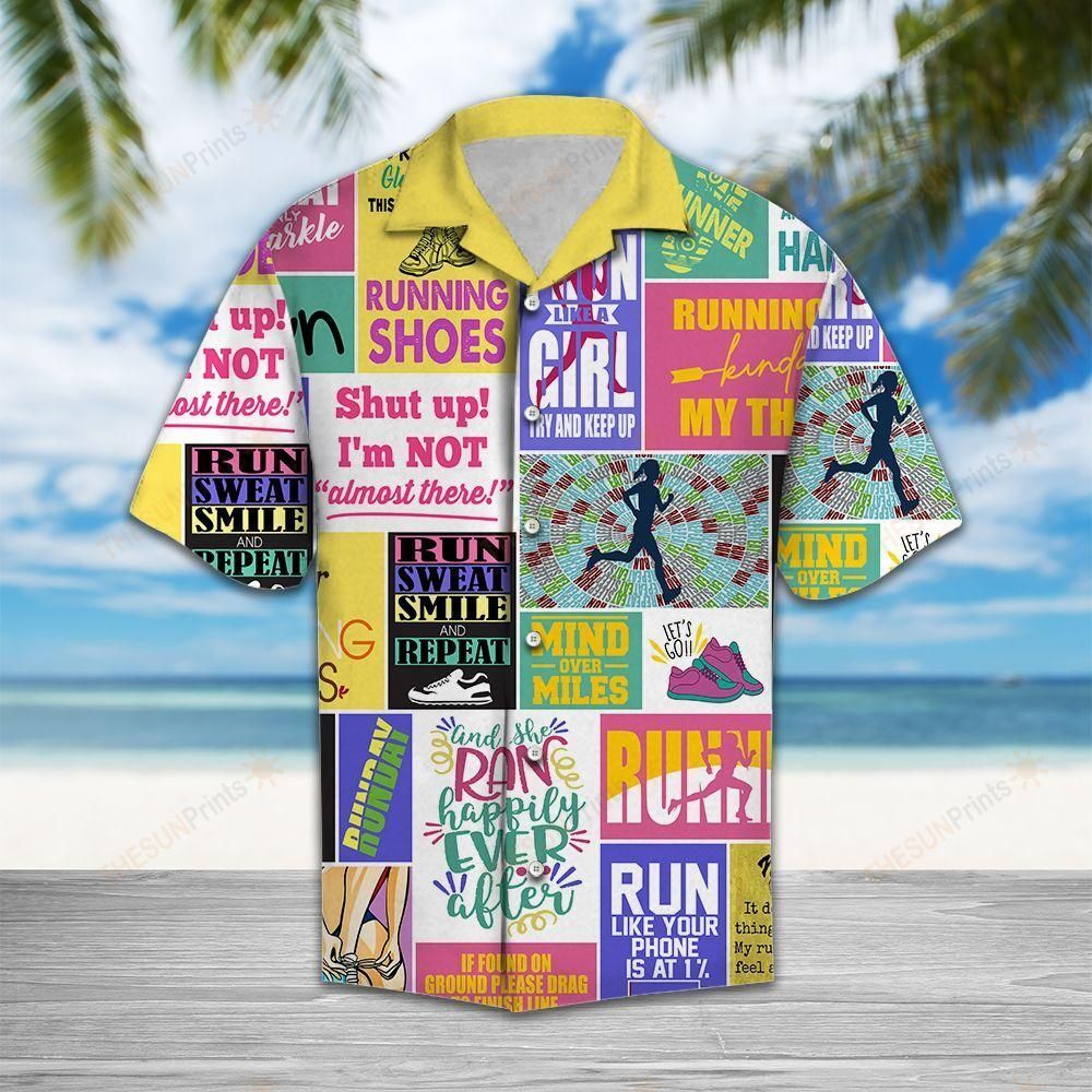 Running Girl Runner Hawaiian Shirt Ha49283