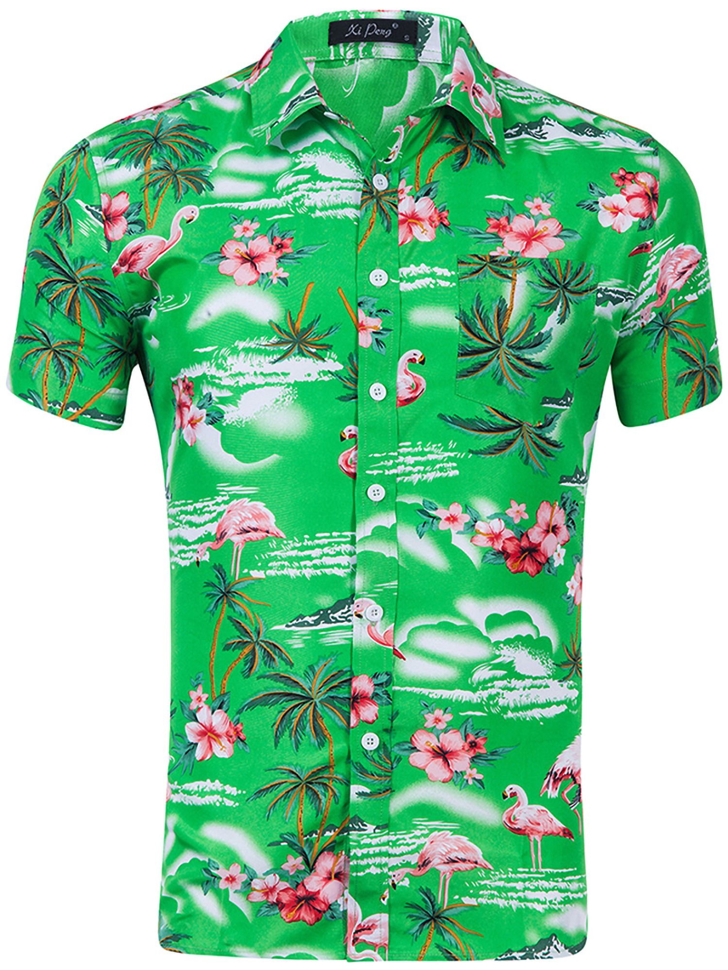 Hibiscus Floral Green High Quality Hawaii Shirt Ha23498