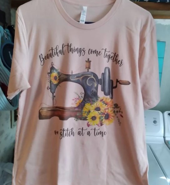 Sunflower Sewing Beautiful Things Come Together Tee Shirt Outfit