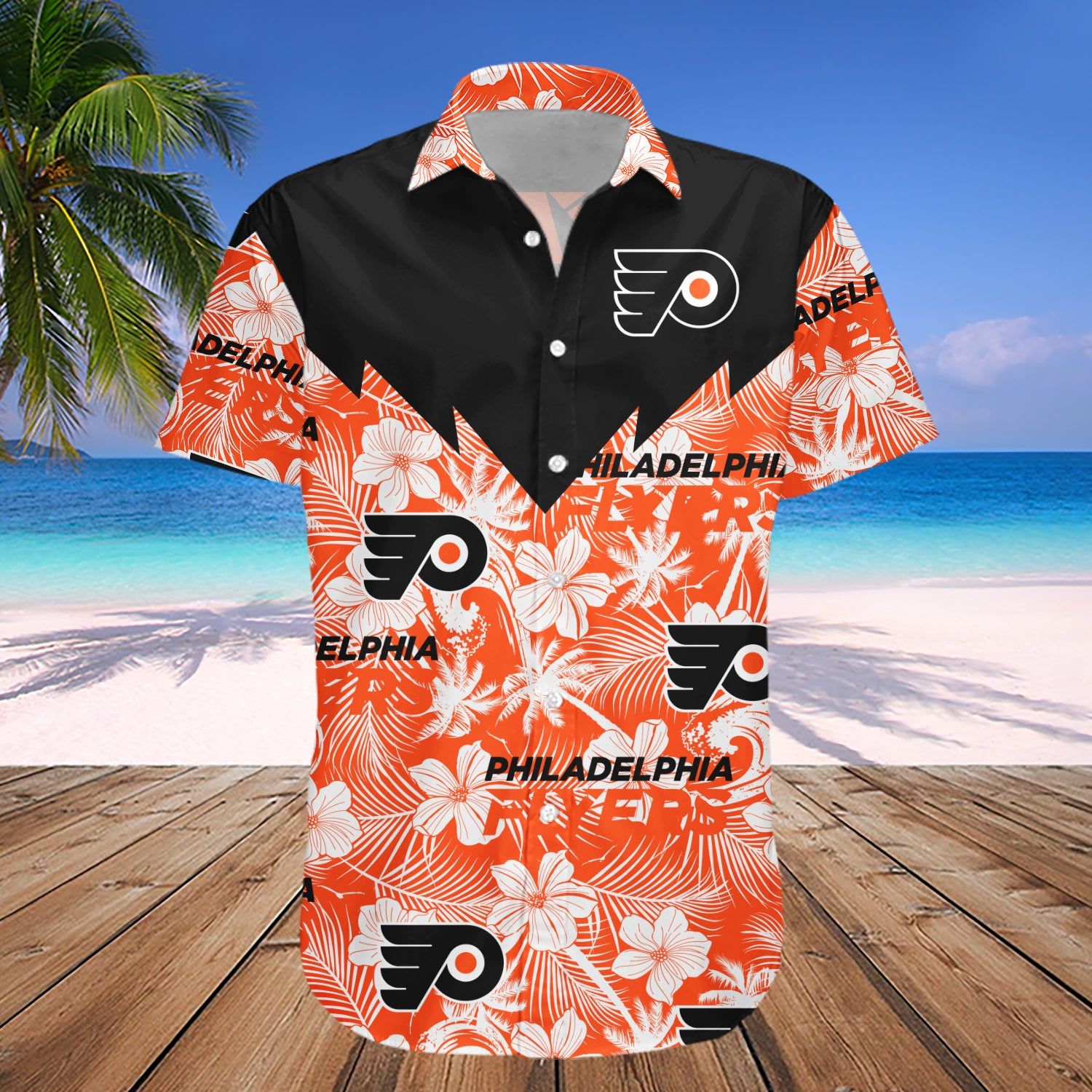 Philadelphia Flyers Hawaii Shirt Tropical Seamless- Nhl