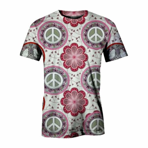 Hippie Flower Heart 3D All Over Printed Shirts For Men And Women, Gift For Hippie Lover, Hippie Soul