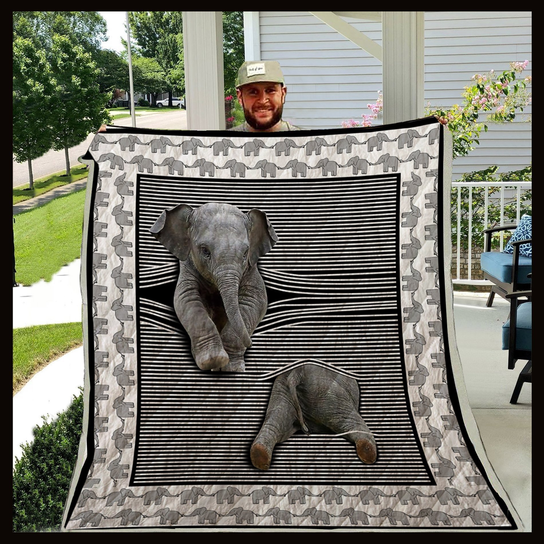 Fleece Elephant Blanket Fleece Blanket