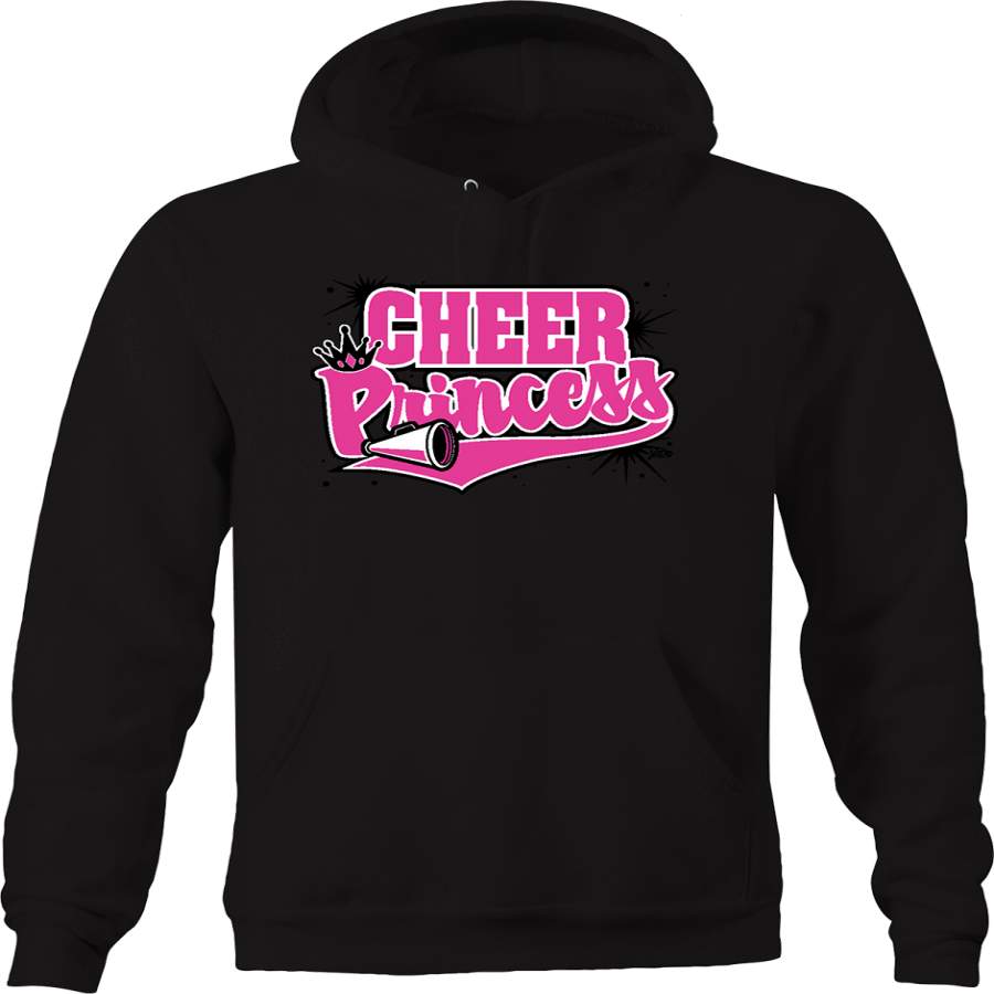 Pink Cheer Princess Tiara Mega Phone Girls Sports Team Joy Fun Hoodie