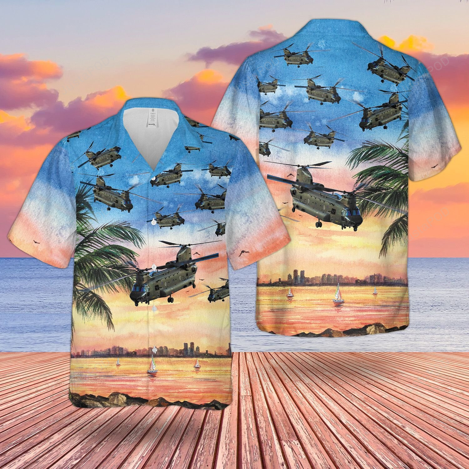 Raf Boeing Chinook Hawaii Shirt Ha83934