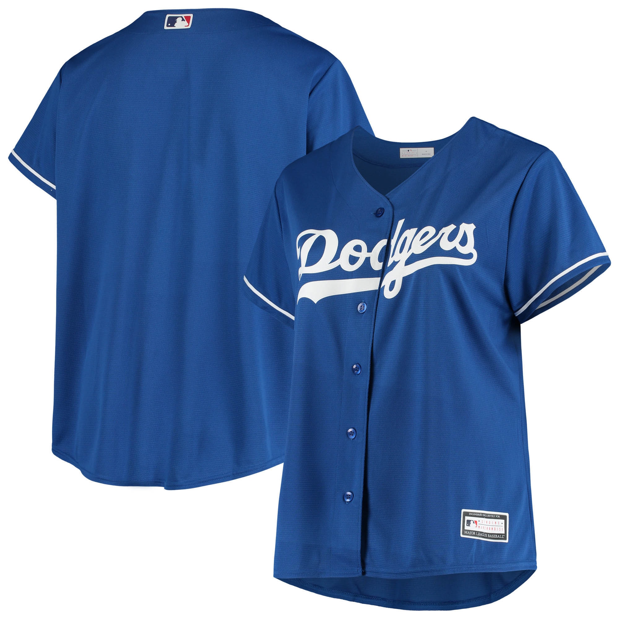 Women’s Los Angeles Dodgers Royal Plus Size Sanitized Team Jersey