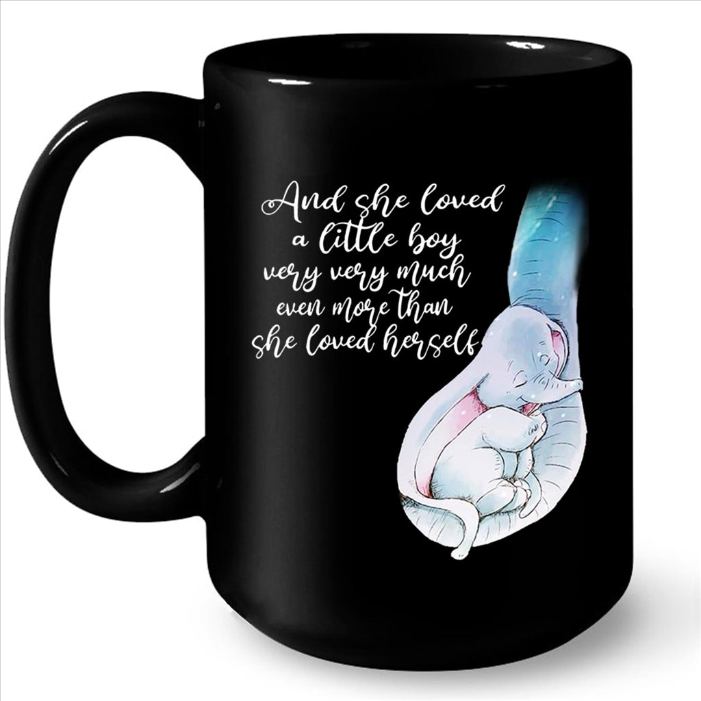 And She Loved A Little Boy Very Very Much Even More Than She Loved Herself Elephant Design Mothers Day Gift Ideas For Mom And Women W Mug – Coffee Black Mug | Mother’s Day Gift