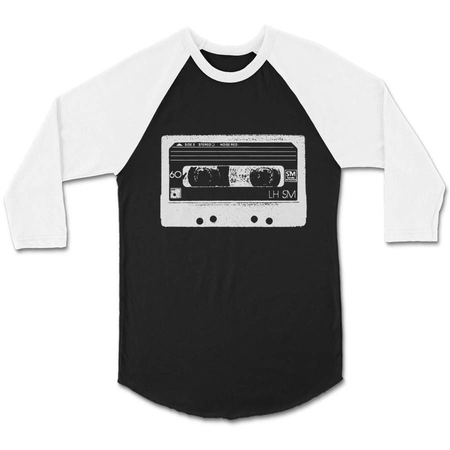 Cassette Tape Music Retro Vintage Mixed Old School Hipster CPY Unisex 3/4 Sleeve Baseball Tee T-Shirt