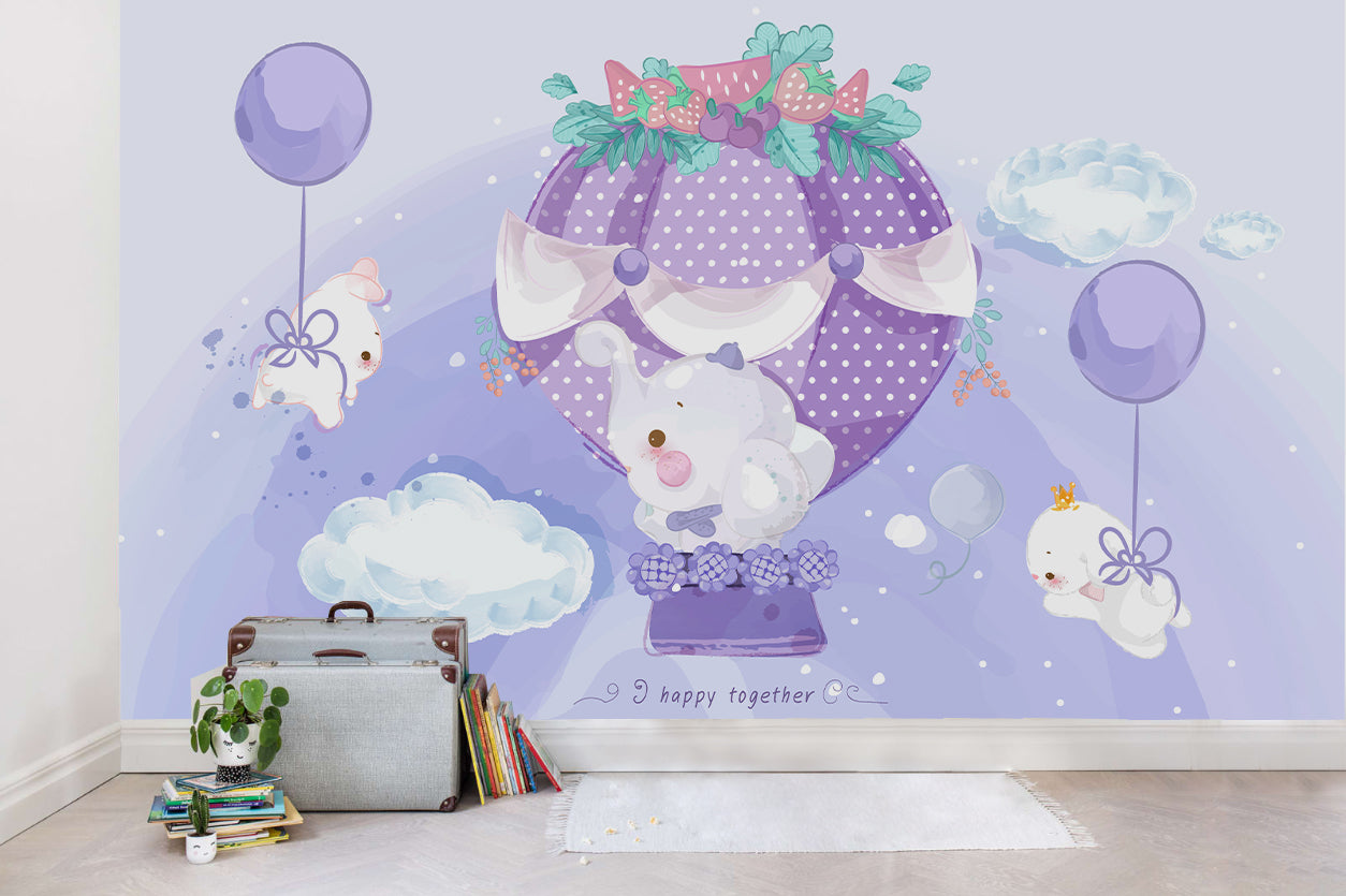 3D Balloon Elephant Wall Mural Wallpaper  Sww 9