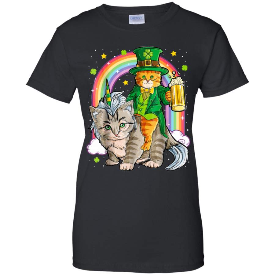 Cat Unicorn Leprechaun Shirt St Patricks Day Caticorn Kitty Women’s T-Shirt