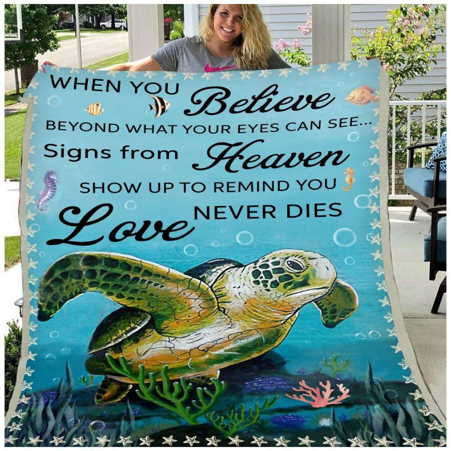 Turtle Blanket When You Believe Beyond What Your Eyes Can See